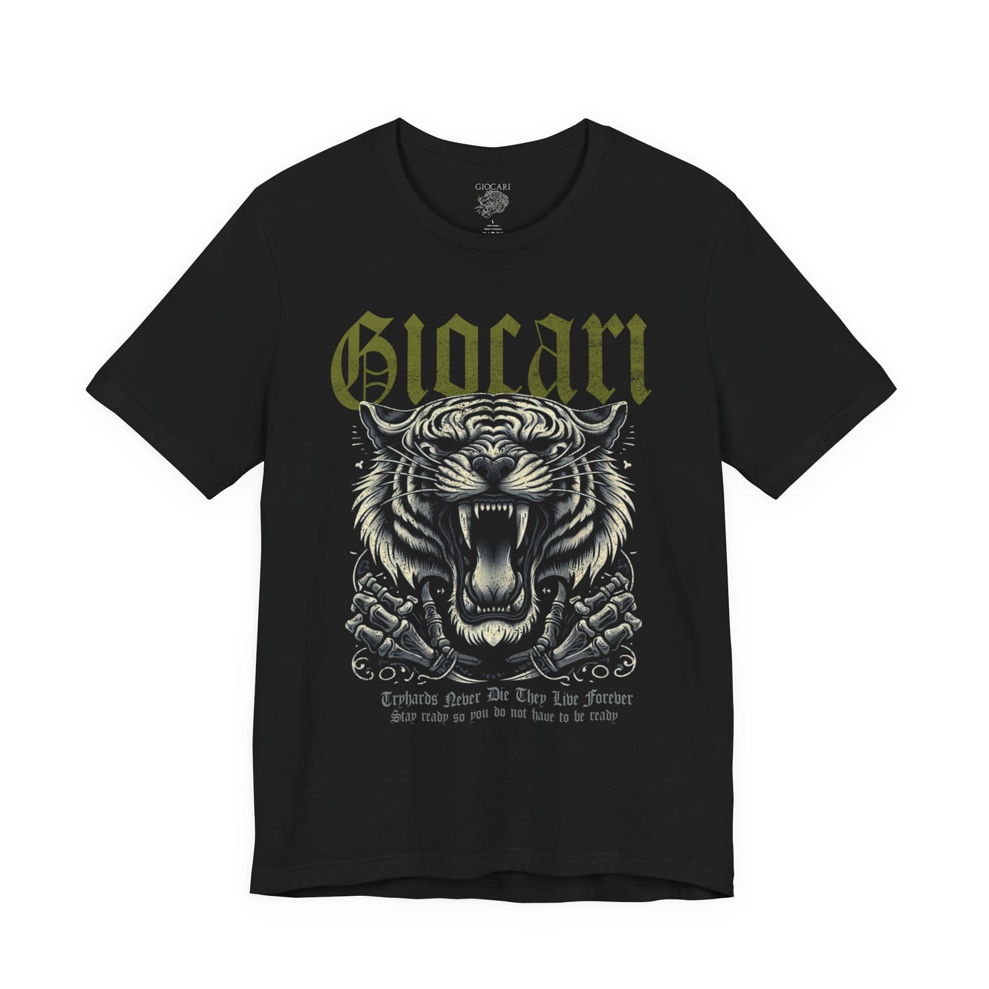 Giocari "Tryhard Retro" Black-Tee