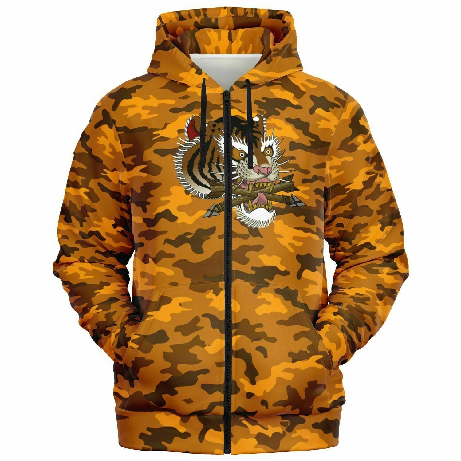 Giocari Camo Tiger Orange Zip-up Hoodie (EXCLUSIVE)