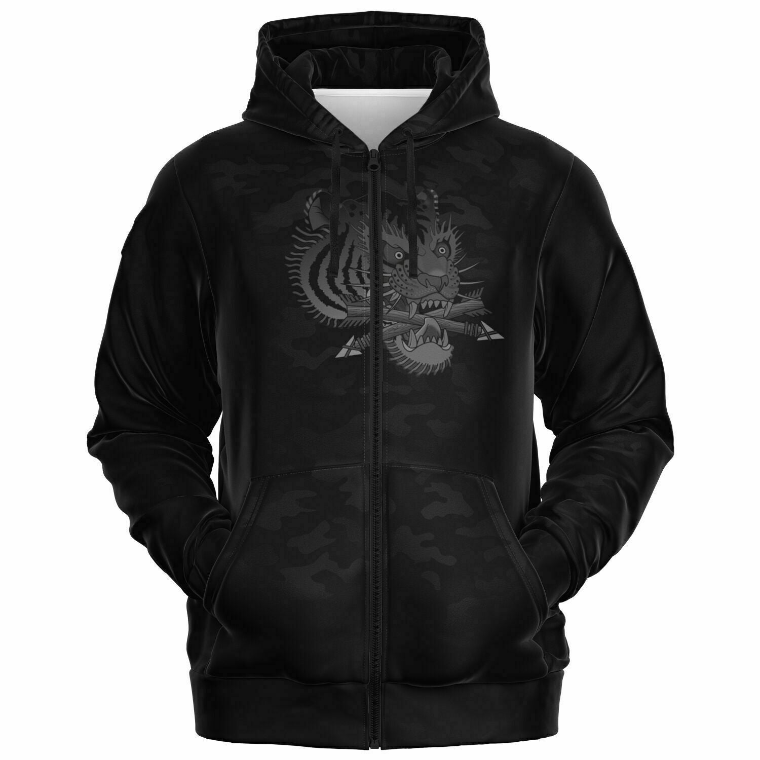 Giocari Camo Tiger Zip-up hoodie (Black)
