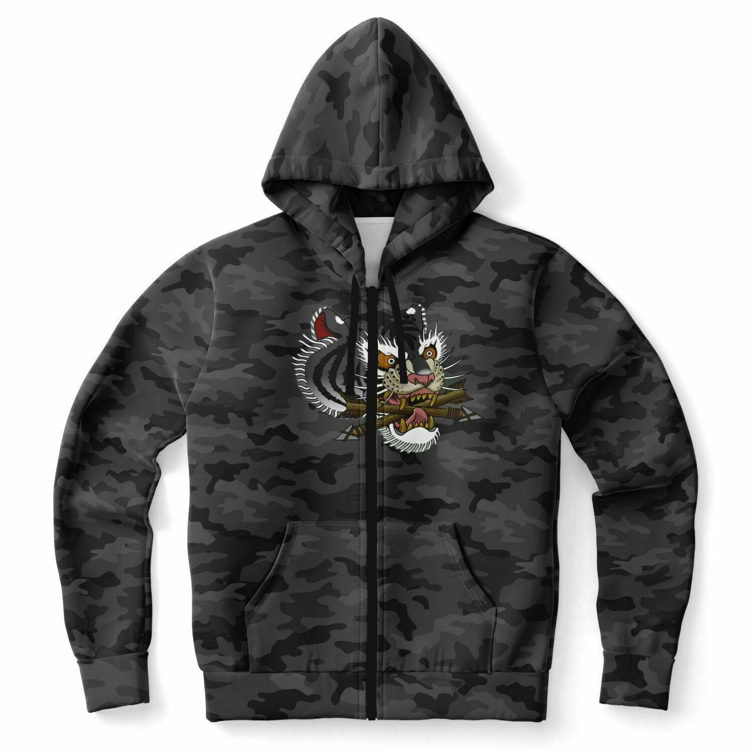 Giocari Camo Tiger Zip-up hoodie (Gun-Metal Grey)