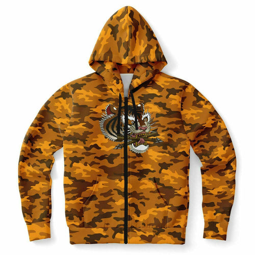 Giocari Camo Tiger Orange Zip-up Hoodie (EXCLUSIVE)