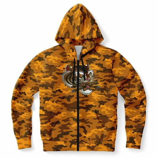 Giocari Camo Tiger Orange Zip-up Hoodie (EXCLUSIVE)