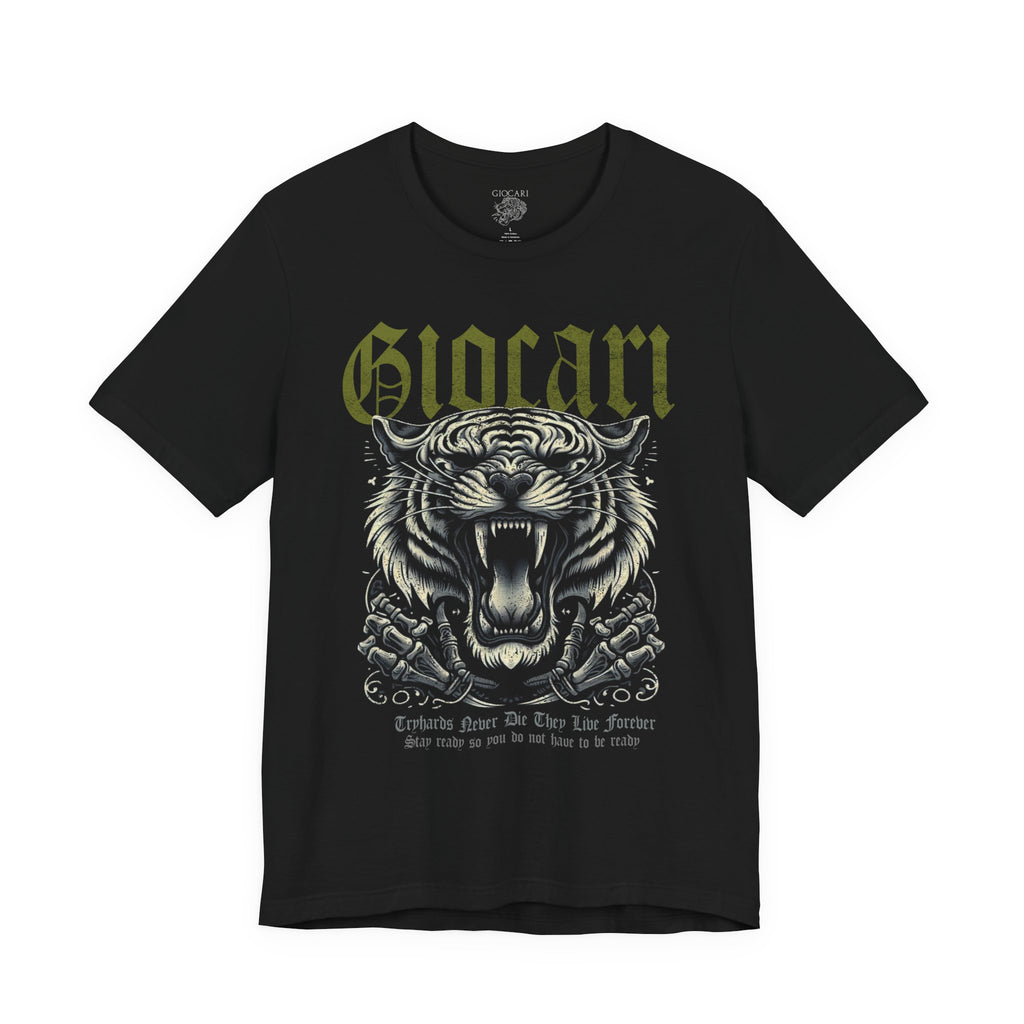Giocari "Tryhard Retro" Black-Tee