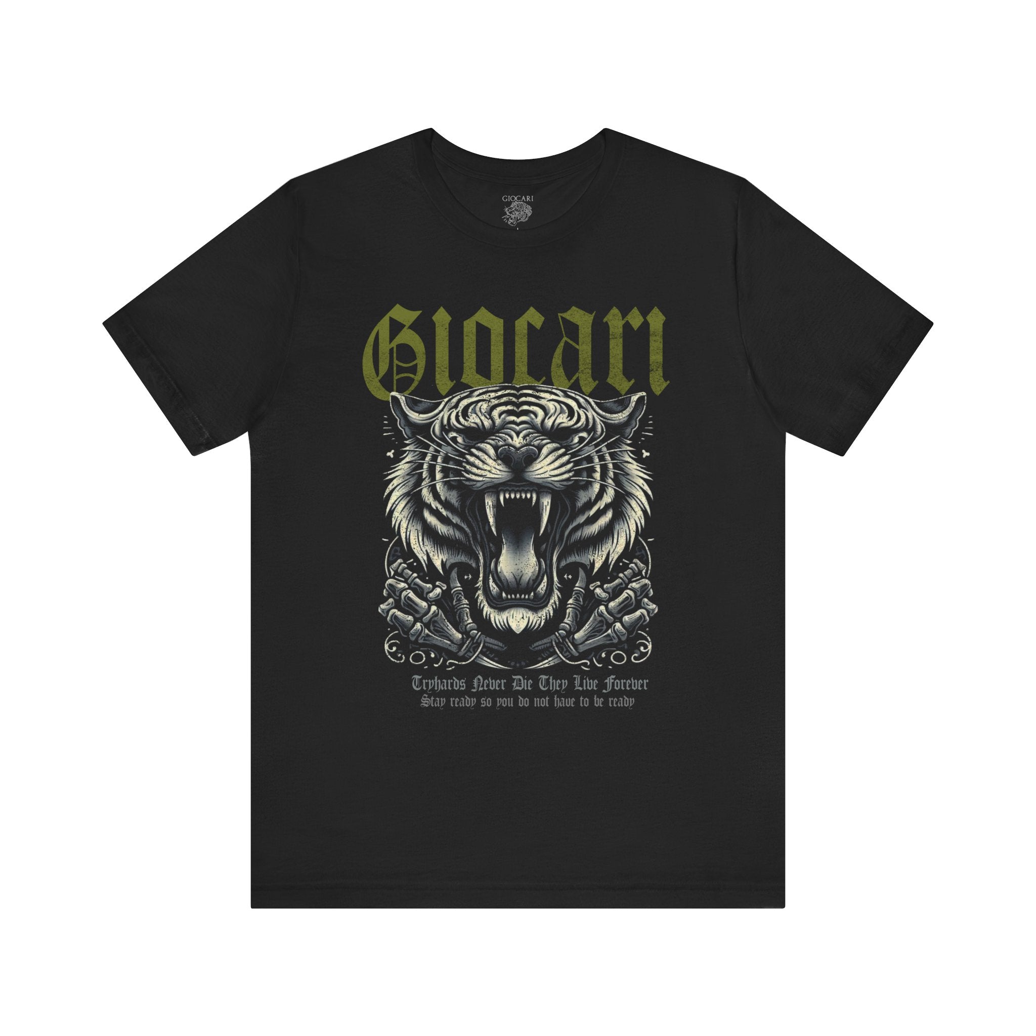 Giocari "Tryhard Retro" Black-Tee