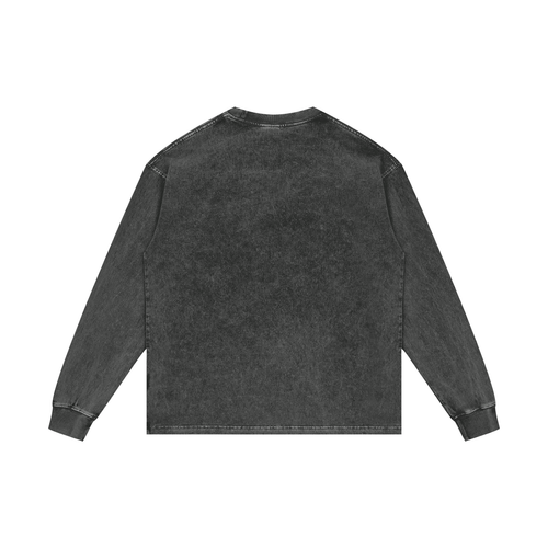 Giocari Acid Wash Oversize Long Sleeve T-Shirt