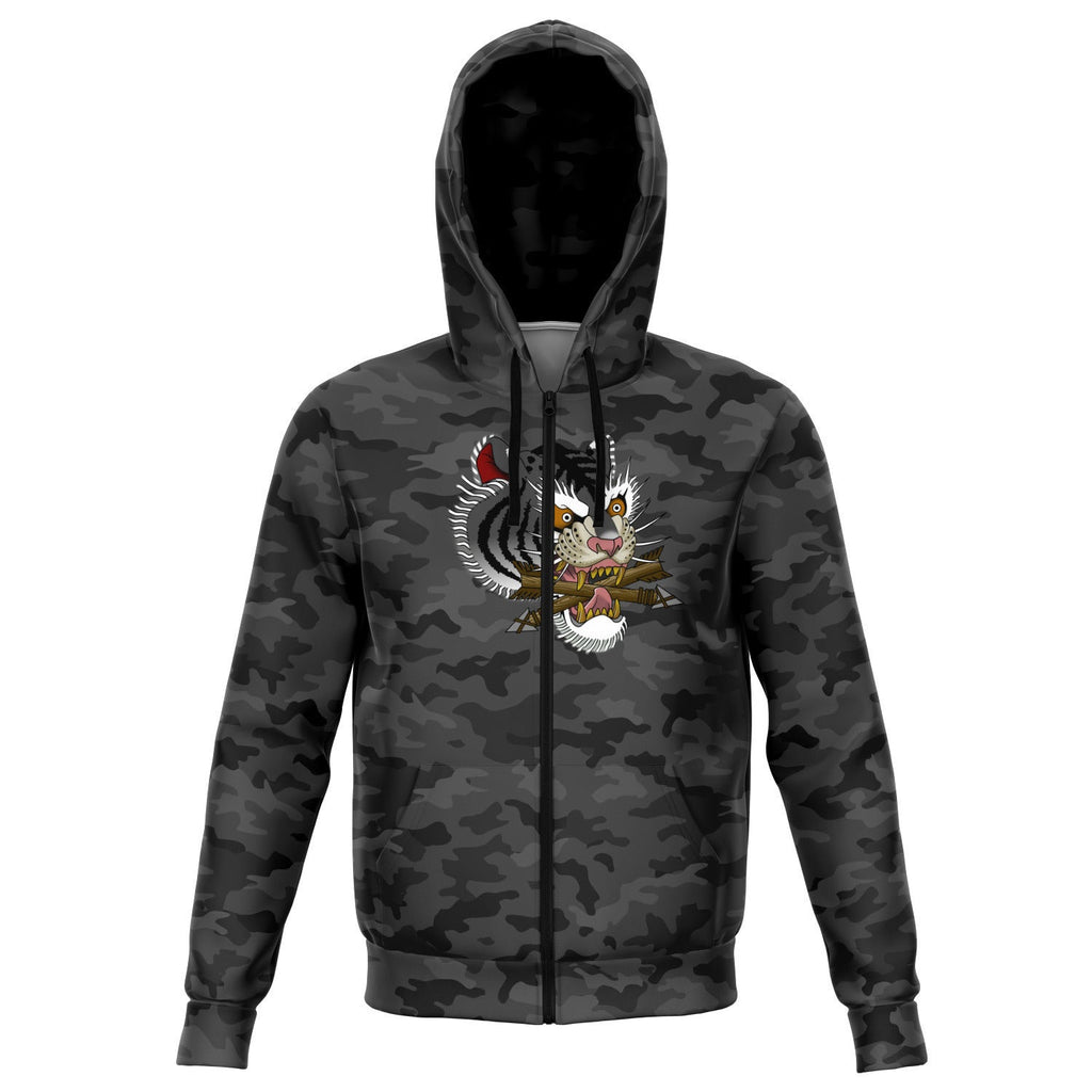 Giocari Camo Tiger Zip-up hoodie (Gun-Metal Grey)