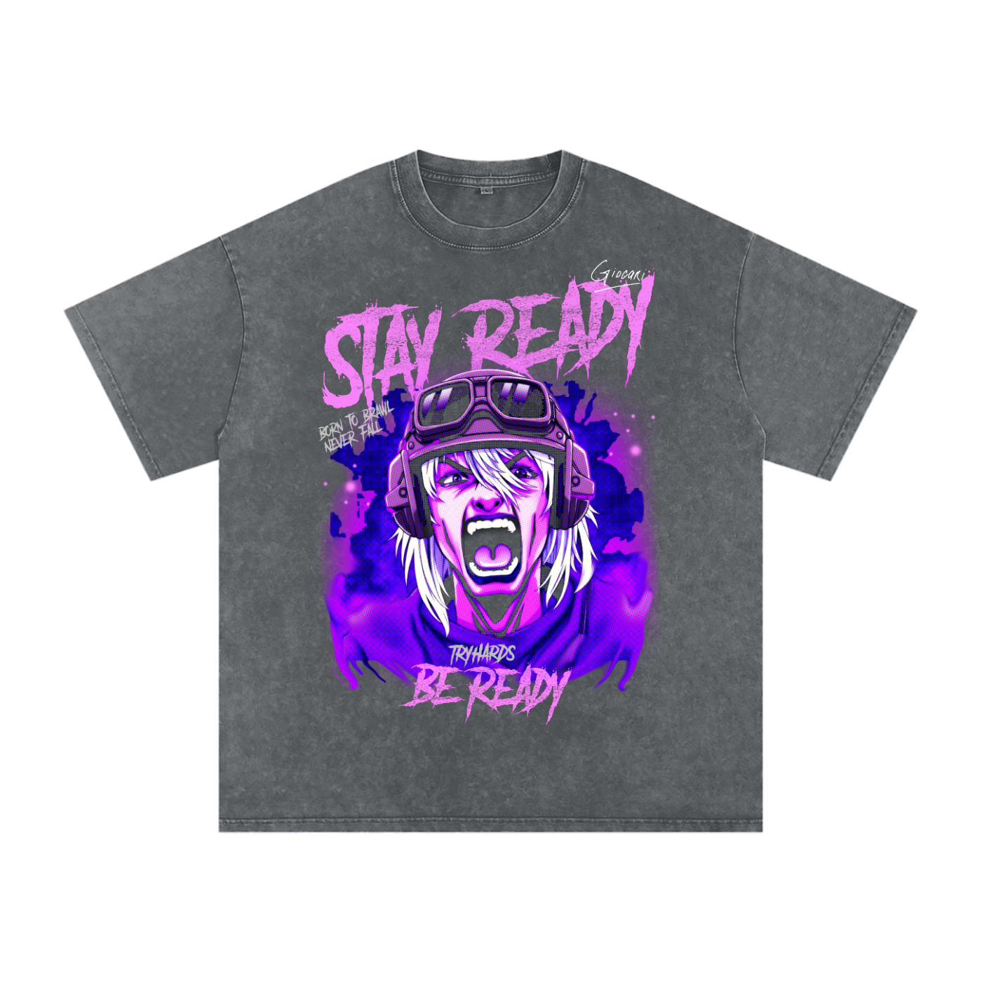 Giocari Snow Washed Oversized Cotton T-Shirt